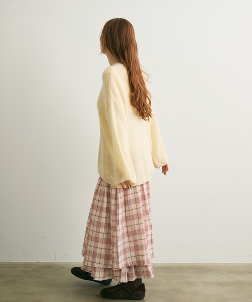 Crisp（クリスプ）の「レイヤードデザインチェックギャザースカート（スカート・レディース・ブラック/レッド・FREE）」の18枚目の写真