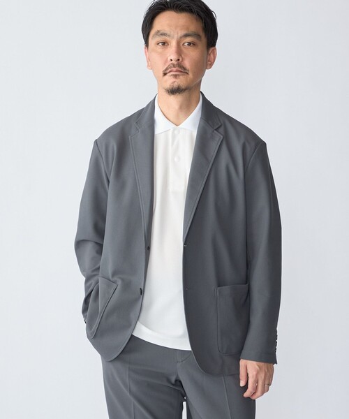 SHIPS(シップス)の「SHIPS:〈洗濯機可能〉FIELD SENSOR(R) ジャケット(セットアップ対応)(テーラードジャケット・メンズ・チャコールグレー/オリーブ/ブラック・X-LARGE/LARGE/MEDIUM/SMALL)」の2枚目の写真