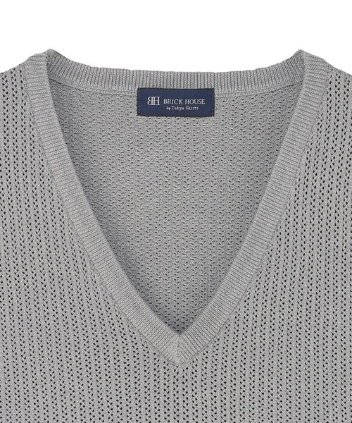 Pitta Re:)（ピッタリ）の「ニット メッシュ編地ベスト メンズ（ベスト・メンズ・ピンクベージュ/ネイビー/ライトグレー・M/L/LL）」の6枚目の写真