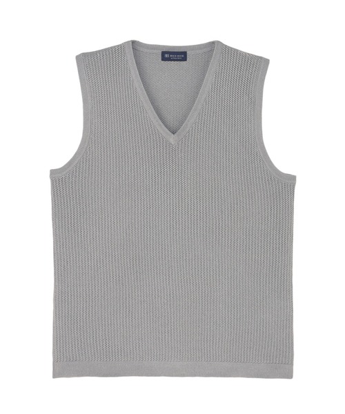 Pitta Re:)（ピッタリ）の「ニット メッシュ編地ベスト メンズ（ベスト・メンズ・ピンクベージュ/ネイビー/ライトグレー・M/L/LL）」の4枚目の写真