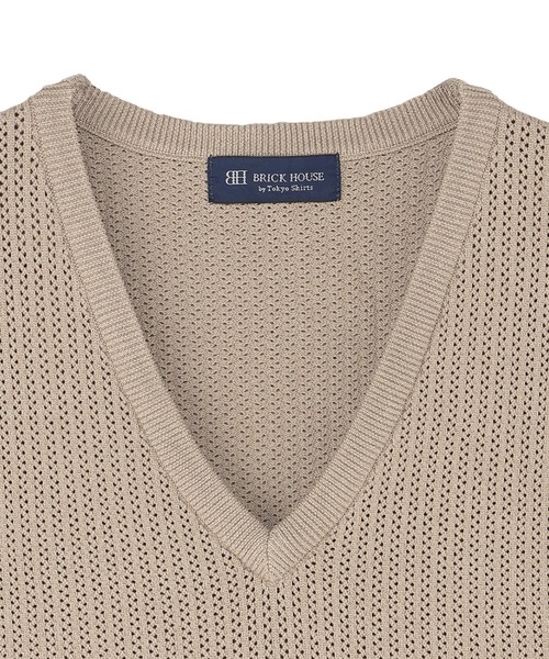 Pitta Re:)（ピッタリ）の「ニット メッシュ編地ベスト メンズ（ベスト・メンズ・ピンクベージュ/ネイビー/ライトグレー・M/L/LL）」の16枚目の写真