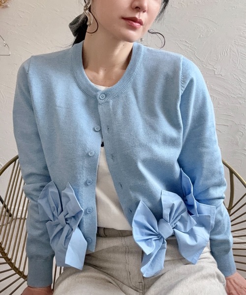 トゥービーシック♡リボン♡ビジュー♡パール♡ボレロ♡カーディガン TO BE CHIC - TO BE CHIC(トゥービーシック) ボレロ サイズ2 M