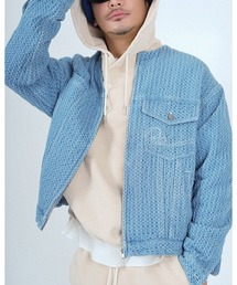 #Re:room（リルーム）の「ノーカラーデニムジャケット（ノーカラージャケット）」