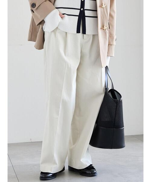 Te chichi(テチチ)の「ハイウエストワイドチノパンツ《2026 spring catalog item》(その他パンツ・レディース・ベージュ/オフホワイト・F)」の1枚目の写真