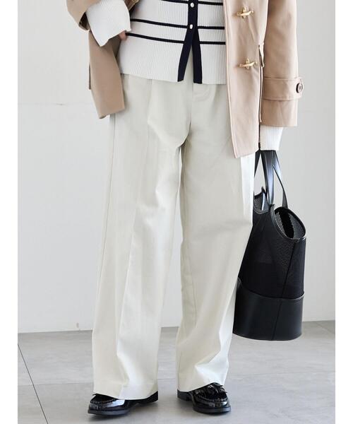 Te chichi(テチチ)の「ハイウエストワイドチノパンツ《2026 spring catalog item》(その他パンツ・レディース・ベージュ/オフホワイト・F)」の5枚目の写真