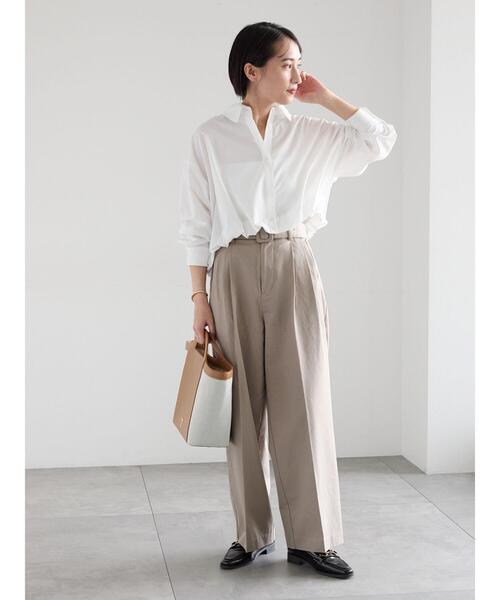 Te chichi(テチチ)の「ハイウエストワイドチノパンツ《2026 spring catalog item》(その他パンツ・レディース・ベージュ/オフホワイト・F)」の6枚目の写真