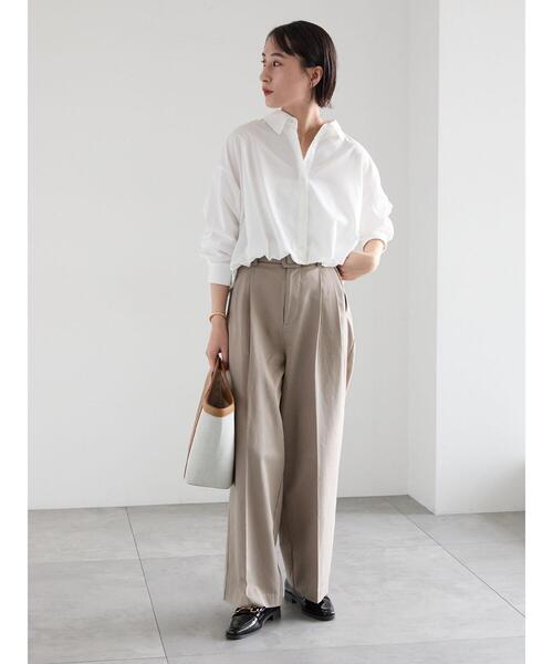 Te chichi(テチチ)の「ハイウエストワイドチノパンツ《2026 spring catalog item》(その他パンツ・レディース・ベージュ/オフホワイト・F)」の7枚目の写真