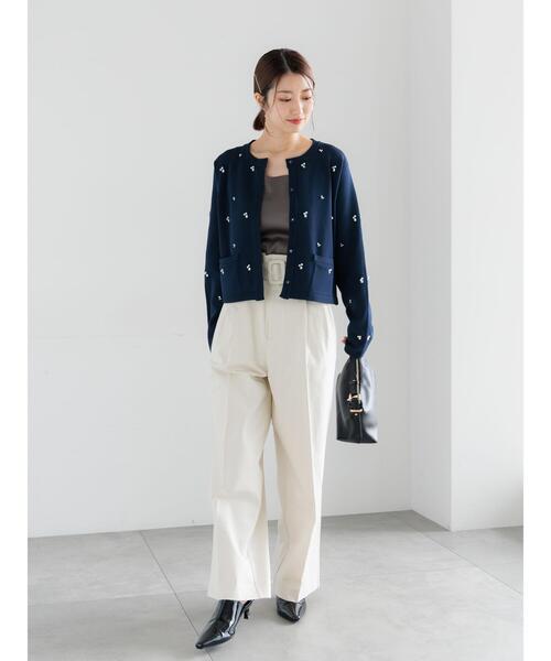 Te chichi(テチチ)の「ハイウエストワイドチノパンツ《2026 spring catalog item》(その他パンツ・レディース・ベージュ/オフホワイト・F)」の9枚目の写真