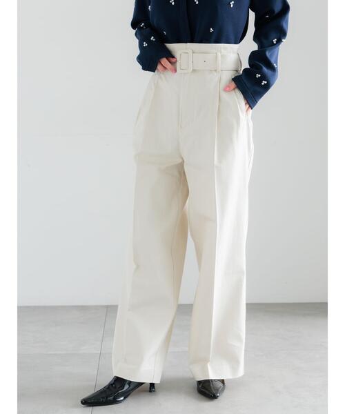 Te chichi(テチチ)の「ハイウエストワイドチノパンツ《2026 spring catalog item》(その他パンツ・レディース・ベージュ/オフホワイト・F)」の12枚目の写真