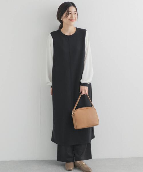 URBAN RESEARCH DOORS(アーバンリサーチドアーズ)の「ボリュームスリーブドッキングワンピース(ワンピース・レディース・ブラック系その他/ブラック・FREE)」の2枚目の写真