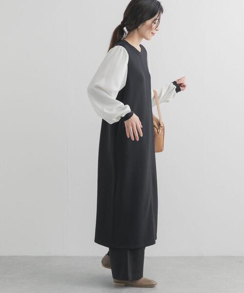 URBAN RESEARCH DOORS(アーバンリサーチドアーズ)の「ボリュームスリーブドッキングワンピース(ワンピース・レディース・ブラック系その他/ブラック・FREE)」の3枚目の写真