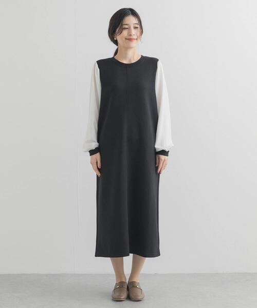 URBAN RESEARCH DOORS(アーバンリサーチドアーズ)の「ボリュームスリーブドッキングワンピース(ワンピース・レディース・ブラック系その他/ブラック・FREE)」の10枚目の写真