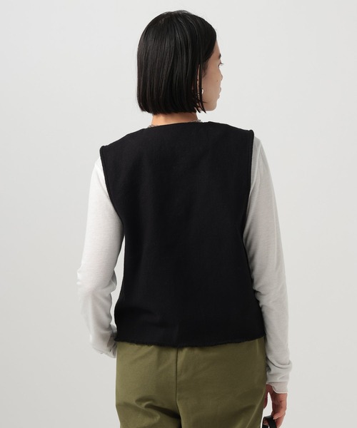 BAYFLOW（ベイフロー）の「リネンベスト（ベスト・レディース・ライトベージュ/ブラック・FREE）」の6枚目の写真