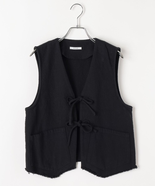 BAYFLOW（ベイフロー）の「リネンベスト（ベスト・レディース・ライトベージュ/ブラック・FREE）」の13枚目の写真