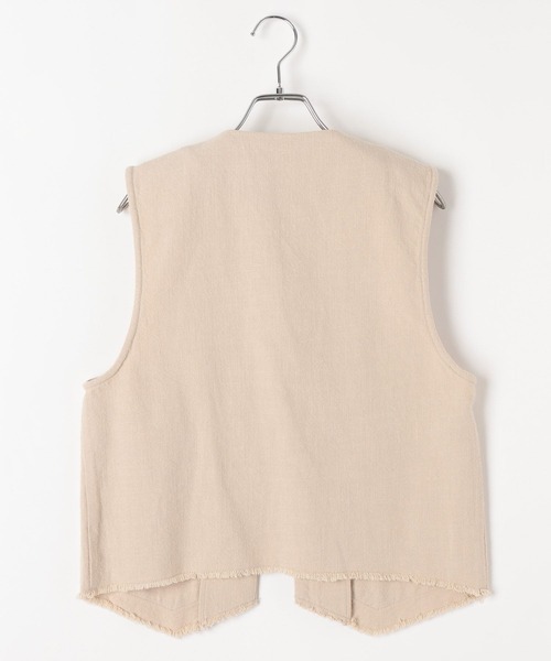 BAYFLOW（ベイフロー）の「リネンベスト（ベスト・レディース・ライトベージュ/ブラック・FREE）」の14枚目の写真