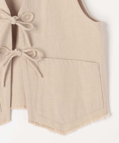 BAYFLOW（ベイフロー）の「リネンベスト（ベスト・レディース・ライトベージュ/ブラック・FREE）」の17枚目の写真