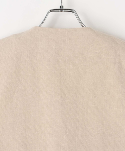 BAYFLOW（ベイフロー）の「リネンベスト（ベスト・レディース・ライトベージュ/ブラック・FREE）」の19枚目の写真