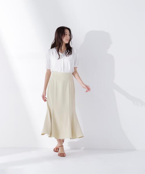 NATURAL BEAUTY BASIC(ナチュラルビューティーベーシック)の「◇メタルポイントVネックブラウス(シャツ/ブラウス・レディース・ラベンダー/ネイビー/オフホワイト・SMALL/MEDIUM)」の9枚目の写真