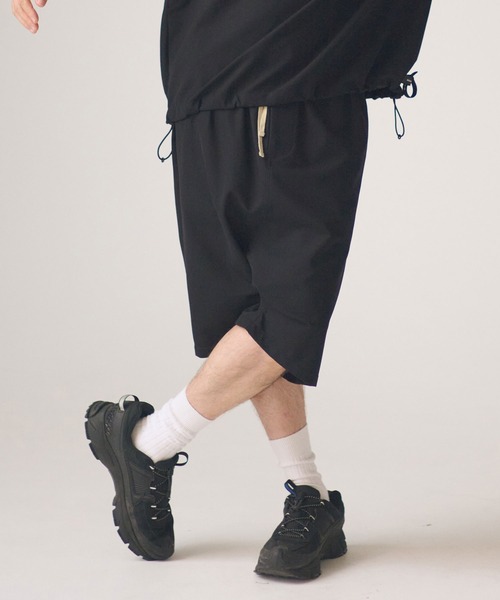 ADAM PATEK(アダムパテック)の「mp14759-ripple sarouel short pants サルエルショートパンツ(AP2618031)(その他パンツ・メンズ・ブラック/グレー・2/1)」の8枚目の写真