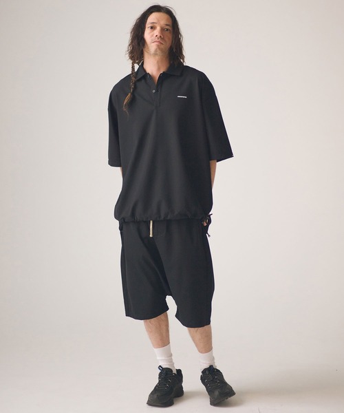 ADAM PATEK(アダムパテック)の「mp14759-ripple sarouel short pants サルエルショートパンツ(AP2618031)(その他パンツ・メンズ・ブラック/グレー・2/1)」の10枚目の写真