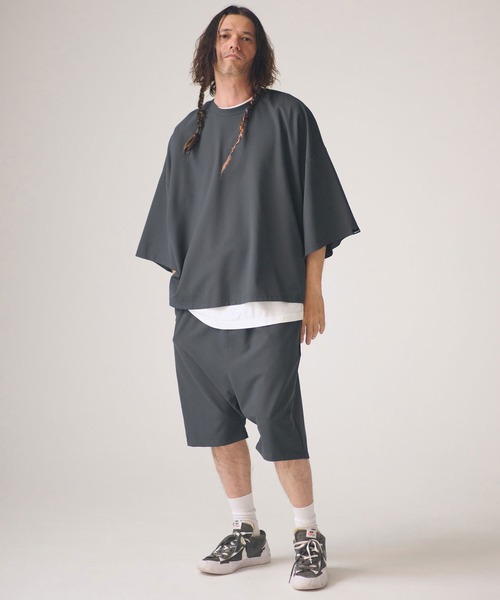 ADAM PATEK(アダムパテック)の「mp14759-ripple sarouel short pants サルエルショートパンツ(AP2618031)(その他パンツ・メンズ・ブラック/グレー・2/1)」の15枚目の写真