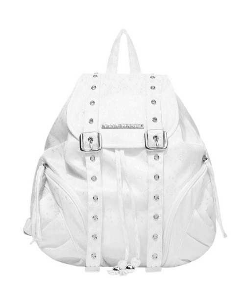 FANCY CLUB（ファンシークラブ）の「A'GEM/9 × .kom 『FANCY CLUB/ファンシークラブ』SATIN EYELET BACKPACK/サテンアイレットバックパック（バックパック/リュック・レディース・ホワイト/ブラック・FREE）」の7枚目の写真