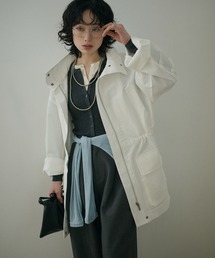 LAULEN（ローレン）の「stand collar fly front middle jacket /スタンドカラー比翼ジップアップジャケット（ミリタリージャケット）」