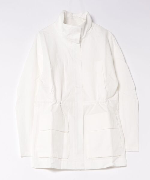 LAULEN（ローレン）の「stand collar fly front middle jacket /スタンドカラー比翼ジップアップジャケット（ミリタリージャケット・レディース・ベージュ/ホワイト/カーキ・FREE）」の11枚目の写真