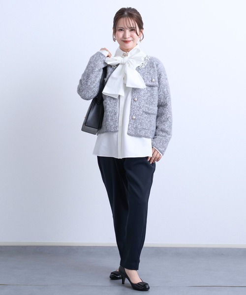 セール】ニットジャケット&テーパードパンツ セットアップ セール】ニットジャケット&テーパードパンツ セットアップ