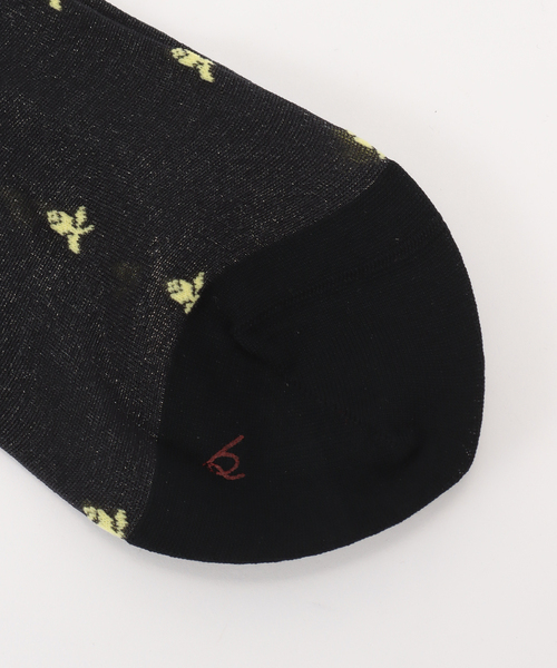 babaco（ババコ）の「babaco TINY FLOWER SHEER KNEE HIGH SOCKS BA02-BN72：靴下（ソックス/靴下・レディース・ブラック・SMALL）」の2枚目の写真