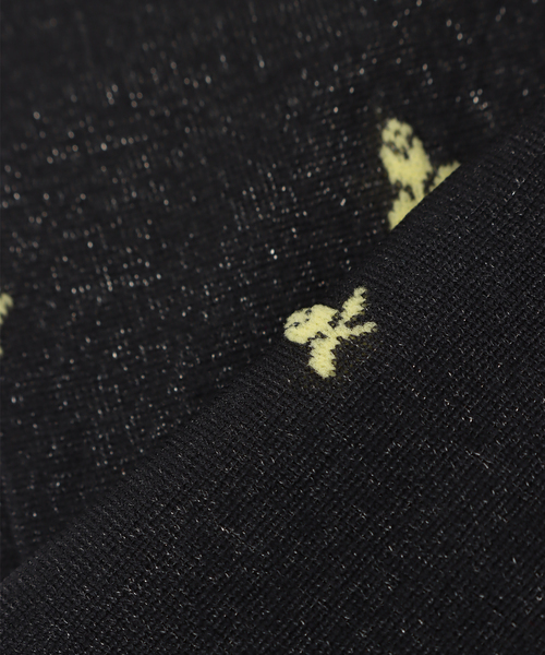 babaco（ババコ）の「babaco TINY FLOWER SHEER KNEE HIGH SOCKS BA02-BN72：靴下（ソックス/靴下・レディース・ブラック・SMALL）」の3枚目の写真