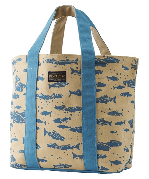 PENDLETON（ペンドルトン）の「PENDLETON/ペンドルトン サーモンフォールズ スローキャンバス ラージトートバッグ（トートバッグ・レディース・ブラック/ブルー・FREE）」の2枚目の写真