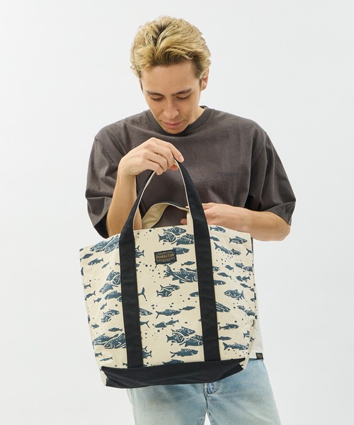 PENDLETON（ペンドルトン）の「PENDLETON/ペンドルトン サーモンフォールズ スローキャンバス ラージトートバッグ（トートバッグ・レディース・ブラック/ブルー・FREE）」の9枚目の写真