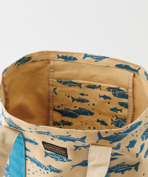 PENDLETON（ペンドルトン）の「PENDLETON/ペンドルトン サーモンフォールズ スローキャンバス ラージトートバッグ（トートバッグ・レディース・ブラック/ブルー・FREE）」の12枚目の写真