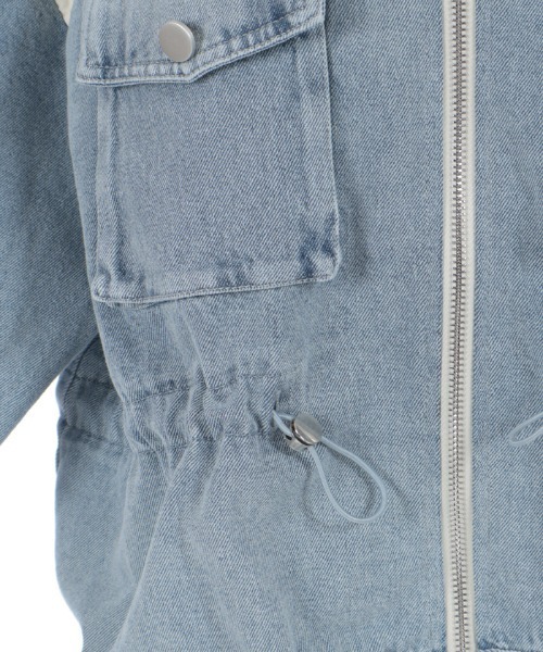 axes femme（アクシーズファム）の「デニム切替マウンテンパーカー（その他アウター・レディース・キナリ/ブラック・FREE）」の15枚目の写真