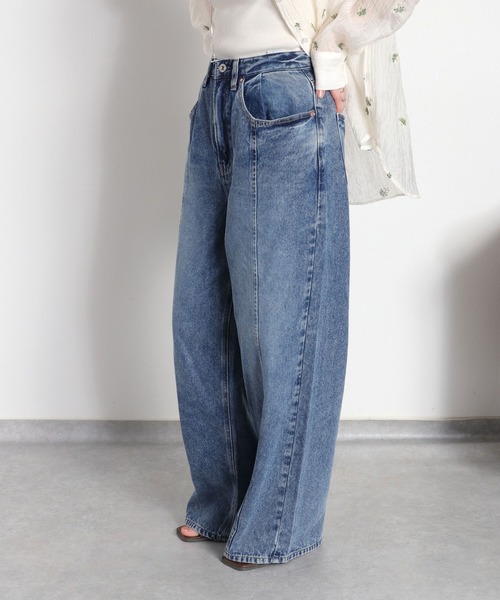 cepo（セポ）の「【美脚見えが叶う 楽ちんポケットタックデニム】ウエストタックストレートデニムパンツ（デニムパンツ・レディース・ブルー系3/ブルー系2・S/M/L）」の17枚目の写真