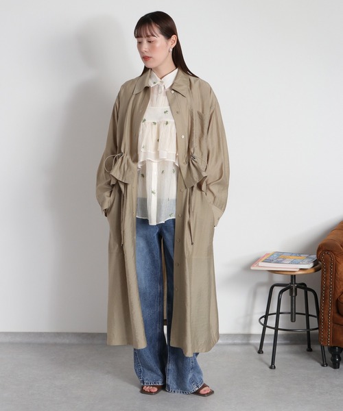 cepo（セポ）の「【美脚見えが叶う 楽ちんポケットタックデニム】ウエストタックストレートデニムパンツ（デニムパンツ・レディース・ブルー系3/ブルー系2・S/M/L）」の10枚目の写真