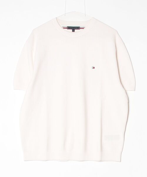 TOMMY HILFIGER（トミーヒルフィガー）の「クールタッチコットンニットプルオーバー（ニット/セーター・メンズ・マルチ/ホワイト・LARGE/X-LARGE/MEDIUM/SMALL）」の2枚目の写真