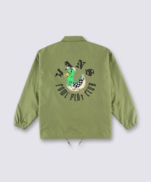 VANS（バンズ）の「FOWL PLAY CLUB コーチジャケット / TP CIRCLE DUCK JKT LODEN GREEN VN000NJ4ZBF1（ブルゾン）」