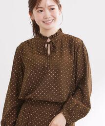 Reflect（リフレクト）の「【セットアップ可】ドット柄ワッシャーブラウス（シャツ/ブラウス）」