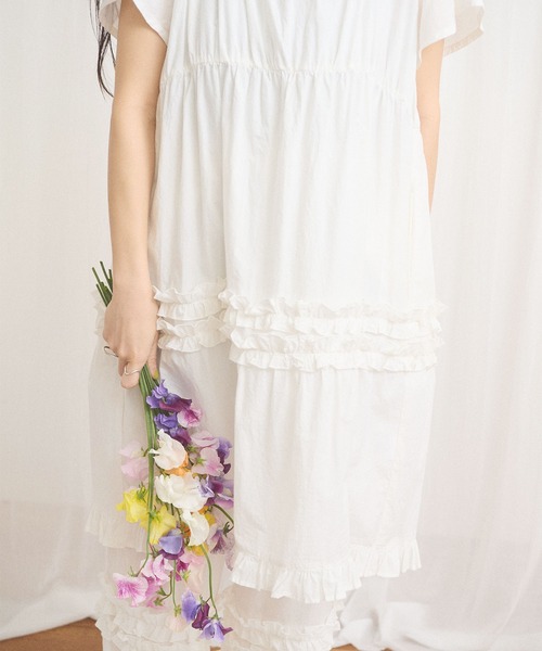 fig Ｌondon（フィグロンドン）の「deco mini dress（ワンピース・レディース・ホワイト/チェック・FREE）」の14枚目の写真