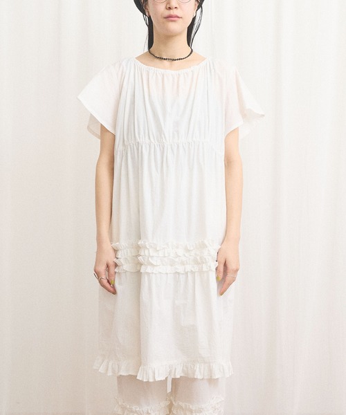 fig Ｌondon（フィグロンドン）の「deco mini dress（ワンピース・レディース・ホワイト/チェック・FREE）」の10枚目の写真