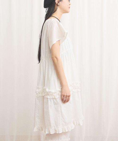 fig Ｌondon（フィグロンドン）の「deco mini dress（ワンピース・レディース・ホワイト/チェック・FREE）」の9枚目の写真