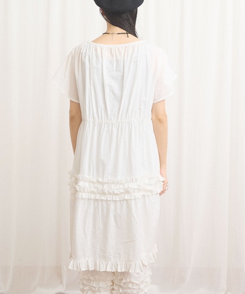 fig Ｌondon（フィグロンドン）の「deco mini dress（ワンピース・レディース・ホワイト/チェック・FREE）」の8枚目の写真