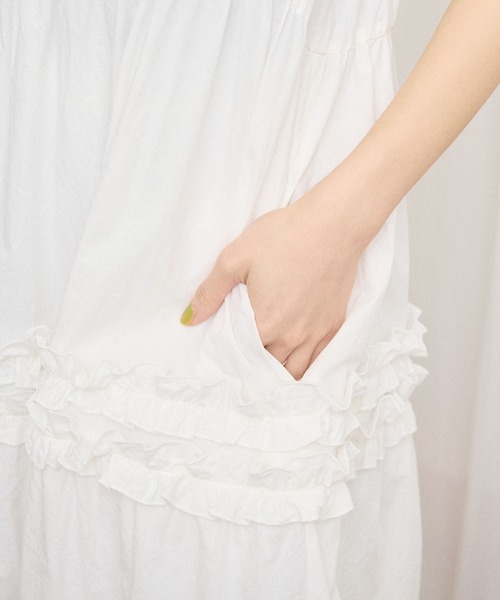 fig Ｌondon（フィグロンドン）の「deco mini dress（ワンピース・レディース・ホワイト/チェック・FREE）」の5枚目の写真