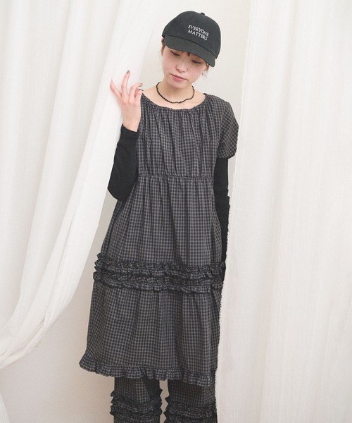 fig Ｌondon（フィグロンドン）の「deco mini dress（ワンピース・レディース・ホワイト/チェック・FREE）」の21枚目の写真
