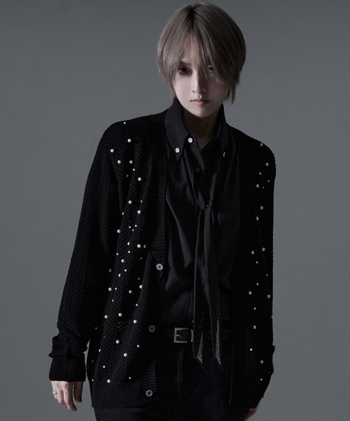 RUDOL（ルドル）の「『RUDOL/ルドル』パールデザインニットカーディガン（カーディガン/ボレロ・メンズ・グレー/ブラック・L/M）」の10枚目の写真