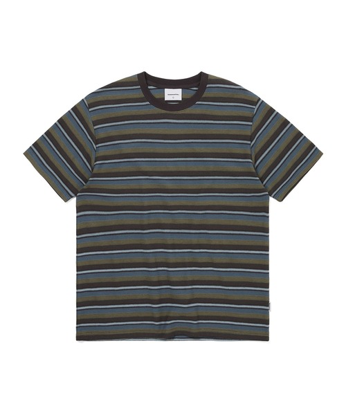 thisisneverthat(ディスイズネバーザット)の「Inside Out Striped Tee(Tシャツ/カットソー・メンズ・ネイビー/ピンク系その他/アイボリー/オリーブ・L/M/S/XL)」の3枚目の写真