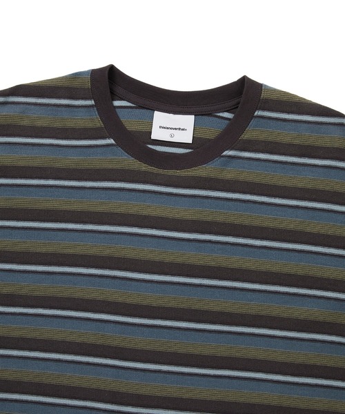 thisisneverthat(ディスイズネバーザット)の「Inside Out Striped Tee(Tシャツ/カットソー・メンズ・ネイビー/ピンク系その他/アイボリー/オリーブ・L/M/S/XL)」の7枚目の写真