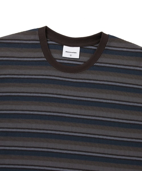 thisisneverthat(ディスイズネバーザット)の「Inside Out Striped Tee(Tシャツ/カットソー・メンズ・ネイビー/ピンク系その他/アイボリー/オリーブ・L/M/S/XL)」の9枚目の写真